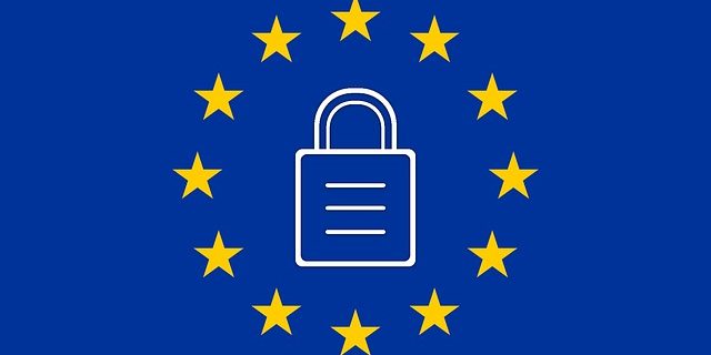Picture of European Flag with padlock in centre