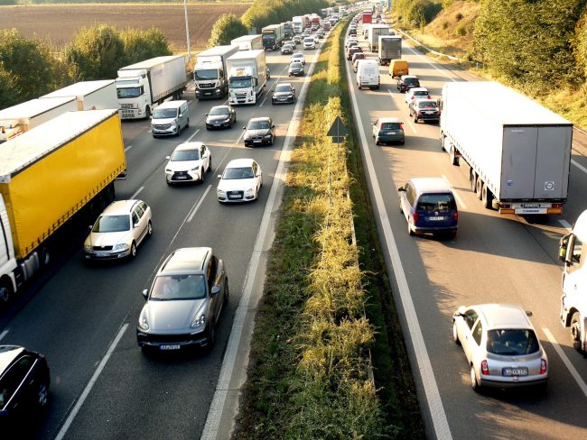 Traffic Jam Picture of very heavy traffic on motorway